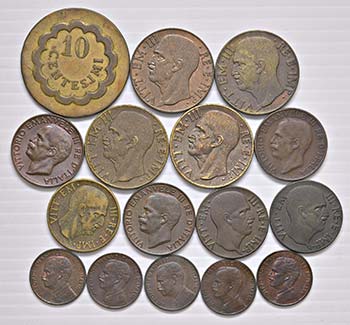 Lotto multiplo - 16 monete Regno ... 
