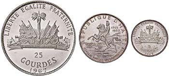 Haiti - 5 + 10 + 25 Gourdes 1967 - ... 