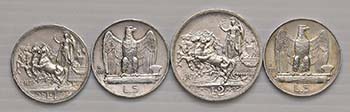 Regno dItalia - Lotto di 4 monete 