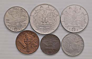 Regno dItalia - Lotto di 6 monete 