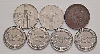 Regno dItalia - Lotto di 7 monete 