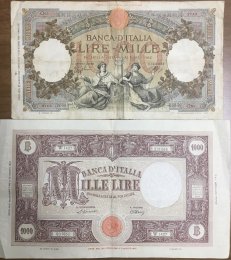 Italia - Lotto di 2 banconote
