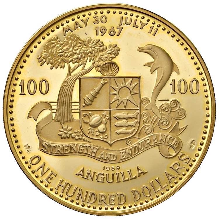 Anguilla  - 100 Dollari 1969 - KM ... 