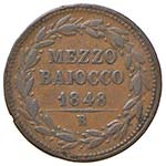 Roma – Pio IX (1846-1870) - Mezzo Baiocco ... 