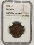 Stati Uniti - 1 Cent 1854 - C - In ... 