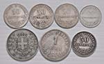 Lotto multiplo - 7 monete in argento di ... 