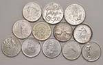Lotto multiplo - 12 monete in argento della ... 