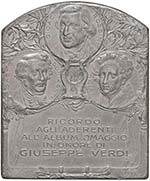 Giuseppe Verdi - Placchetta commemorativa ... 