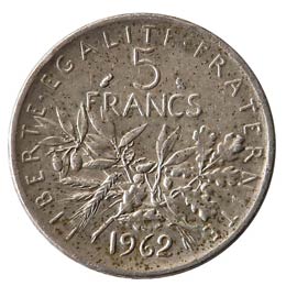 Monete Estere. Francia. 5 franchi ... 