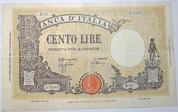 Banconote. Repubblica Sociale. 100 ... 