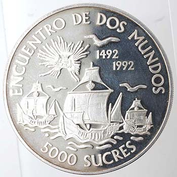 Monete Estere. Ecuador. 5000 Sucre ... 