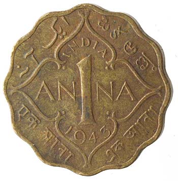 Monete Estere. India. 1 Anna 1943. ... 