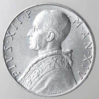 Vaticano. Pio XII. 10 lire 1952. ... 