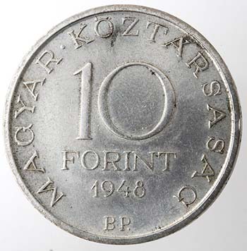 Monete Estere. Ungheria. 10 Forint ... 