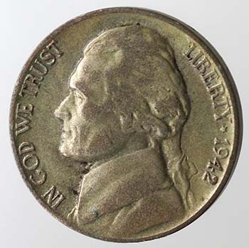 Monete Estere. Usa. 5 Cents 1942 P ... 
