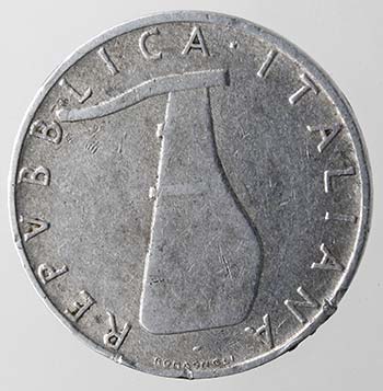 Repubblica Italiana. 5 lire 1956. ... 