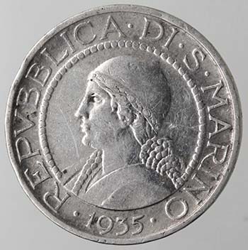 San Marino. 1864-1938. 5 lire ... 