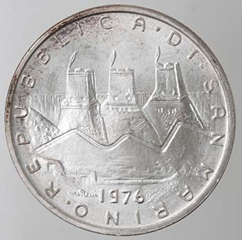 San Marino. 500 lire 1976. Ag. ... 