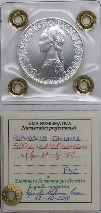 Repubblica Italiana. 500 Lire 1998 ... 