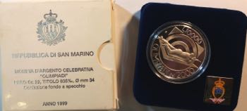 San Marino. 10000 lire 1999. Ag. ... 