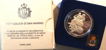 San Marino. 10000 lire 2000. Ag. ... 