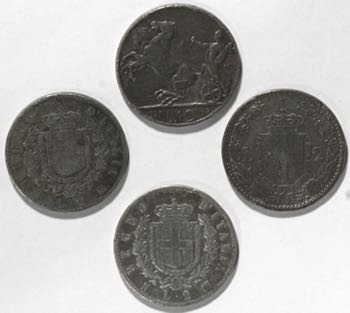 Casa Savoia. Lotto di 4 monete. ... 