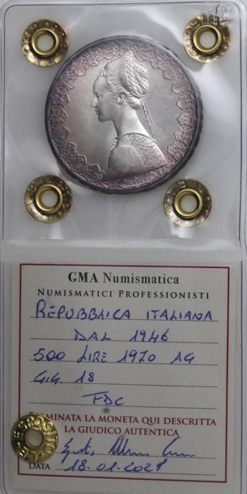 Repubblica Italiana. 500 Lire ... 