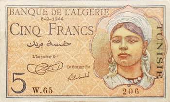 Banconote. Estere. Algeria. ... 