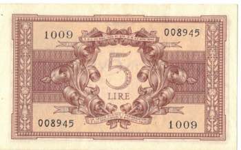 Banconote. Regno Ditalia. 5 lire ... 