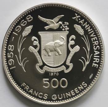 Monete Estere. Guinea. 500 Franchi ... 