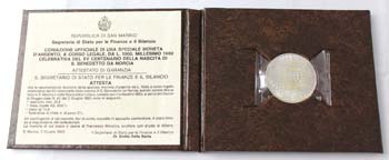 San Marino. 1000 lire 1980. XV ... 