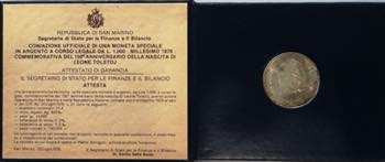 San Marino. 1000 lire 1978 150° ... 