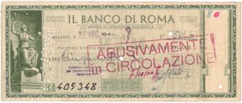 Banconote. Banco di Roma. 50 Lire ... 