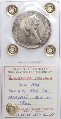 Repubblica Italiana. 500 Lire 1964 ... 