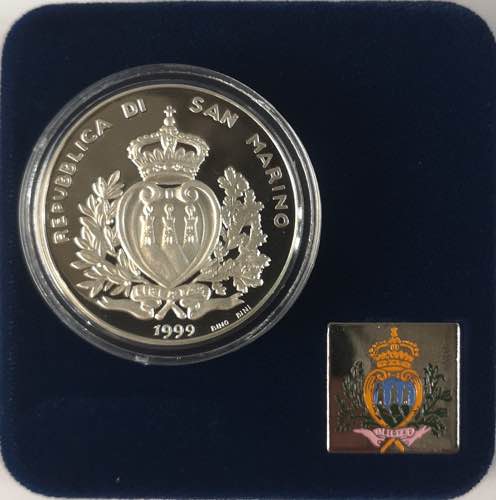 San Marino. 10.000 lire 1999. Ag. ... 
