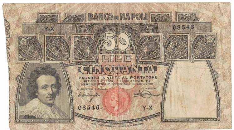 Banconote. Banco di Napoli. 50 ... 