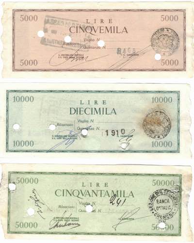 Banconote. Repubblica Italiana. C. ... 