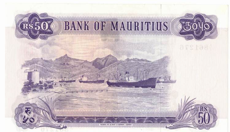 Banconote. Estere. Mauritius. 50 ... 