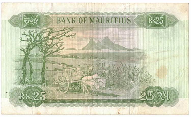 Banconote. Estere. Mauritius. 25 ... 