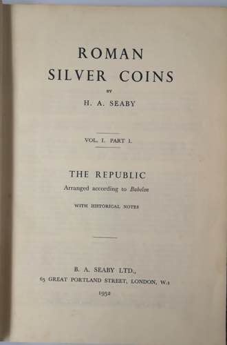 Libri. Roman Silver Coin. H. A. ... 