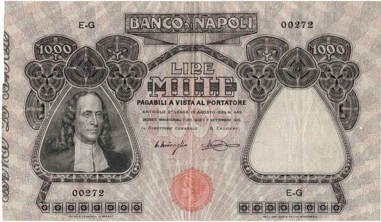 Cartamoneta. Banco di Napoli. ... 