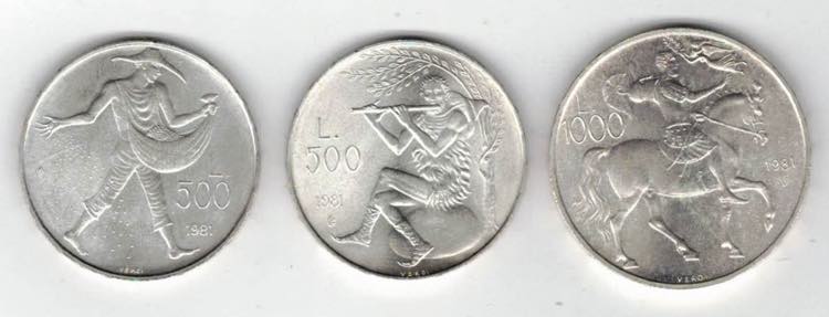 San Marino. 1000 e 500 Lire 1981 ... 
