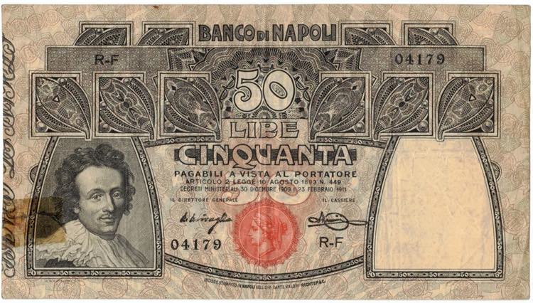 Cartamoneta. Banco di Napoli. 50 ... 
