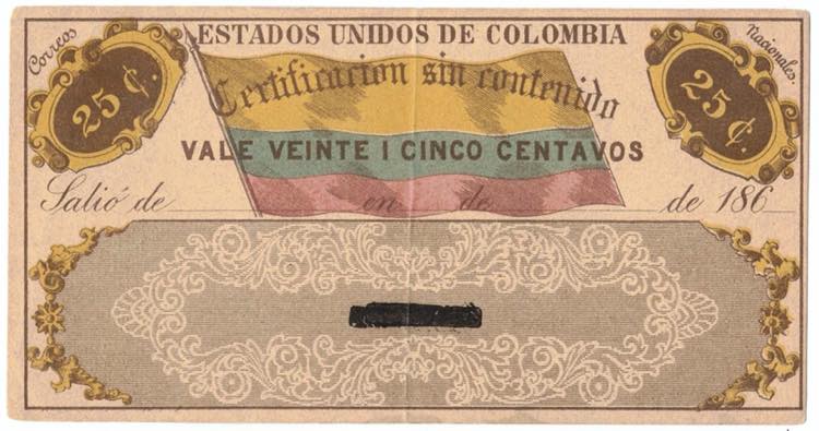 Cartamoneta Estera. Colombia. ... 