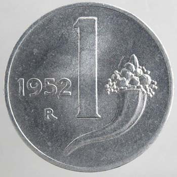 Repubblica Italiana. Lira 1952 ... 