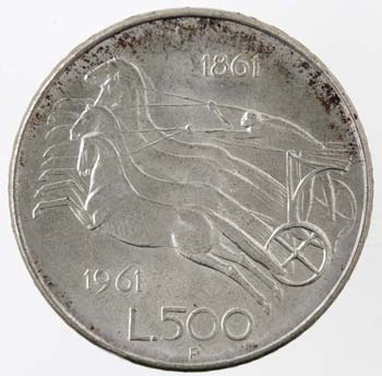 Repubblica Italiana. 500 Lire 1961 ... 