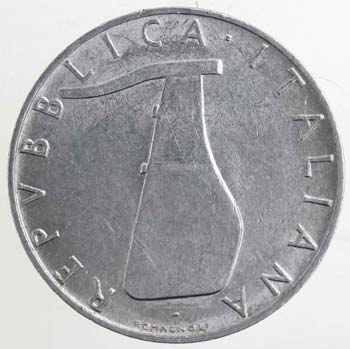 Repubblica Italiana. 5 Lire 1967 ... 