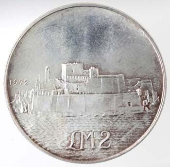 Monete Estere. Malta. 1972. 2 Lire ... 