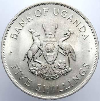 Monete Estere. Uganda. 5 Shillings ... 