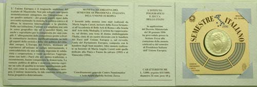 Repubblica Italiana. 5000 Lire. ... 
